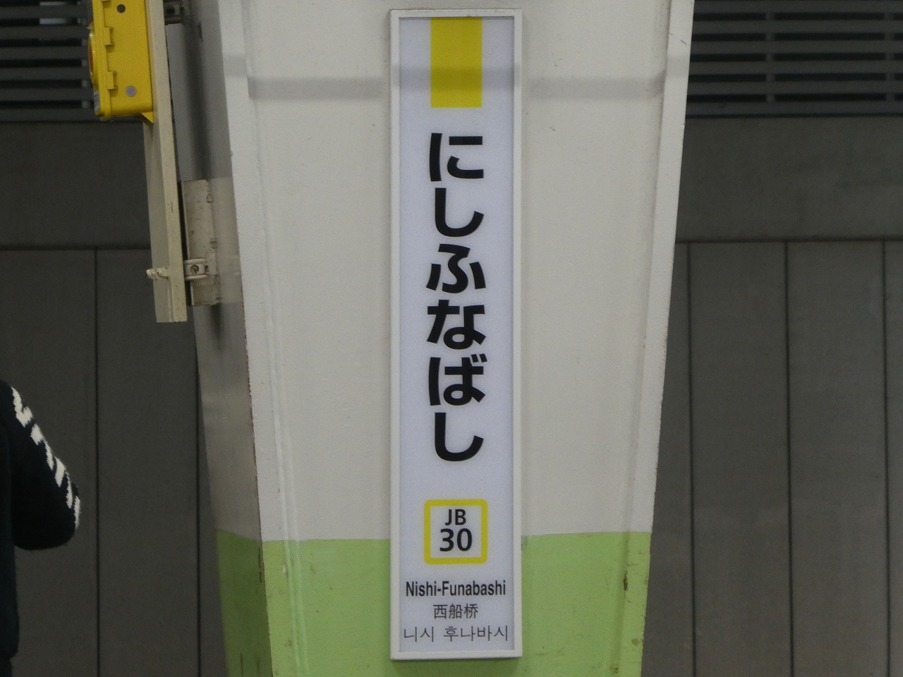 縦型の駅名標・中央・総武線